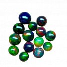 2 Pcs. Of Natural Black Ethiopian Opal Round Cabochon 6mm loose gemstone. | OW_00333