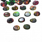 5 Pcs. Of Natural Black Ethiopian Opal Oval Faceted 7x5mm  loose gemstone. | OW_00472