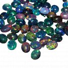 5 Pcs. Of Natural Black Ethiopian Opal Oval Cabochon 7x9mm loose gemstone. | OW_00504