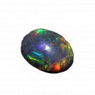 1 Pcs. Of Natural Black Ethiopian Opal Oval Cabochon 7x9mm  loose gemstone. | OW_00530