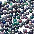 1 Pcs. Of Natural Black Ethiopian Opal Round Cabochon 8mm loose gemstone. | OW_00536