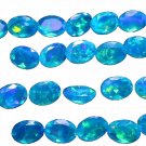 1 Pcs. Of Natural Blue Ethiopian Opal Oval Faceted 8x10mm loose gemstone. | OW_00798