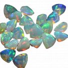 1 Pcs. Of Natural Ethiopian Opal Trillion Faceted 3mm loose gemstone. | OW_01196
