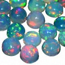 2 Pcs. Of Natural Ethiopian Opal Round Cabochon 3mm loose gemstone. | OW_01209