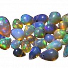 5 Pcs. Of Natural Ethiopian Opal Teardrop Cabochon 3.5x5-5x6.5mm loose gemstone. | OW_01238