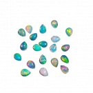 2 Pcs. Of Natural Ethiopian Opal Pear Cabochon 4x6mm loose gemstone. | OW_01493