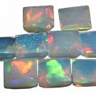 2 Pcs. Of Natural Ethiopian Opal Square Faceted 6mm loose gemstone. | OW_01658