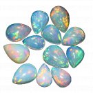 5 Pcs. Of Natural Ethiopian Opal Pear Cabochon 6x8mm loose gemstone. | OW_01844