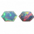 1 Pcs. Of Natural Ethiopian Opal Hexagon  Faceted 7x11mm loose gemstone. | OW_02018