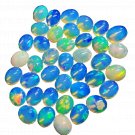 1 Pcs. Of Natural Ethiopian Opal Oval Cabochon 7x9mm loose gemstone. | OW_02121
