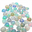 10 Pcs. Of Natural Ethiopian Opal Heart Cabochon 8mm loose gemstone. | OW_02219