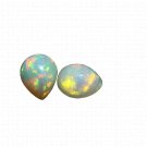 2 Pcs. Of Natural Ethiopian Opal Pear Cabochon 9x11mm loose gemstone. | OW_02508