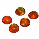 1 Pcs. Of Natural Orange Ethiopian Opal Round Cabochon 5mm loose gemstone. | OW_02650