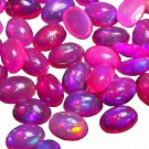2 Pcs. Of Natural Pink Ethiopian Opal Oval Cabochon 6x8mm loose gemstone. | OW_02816