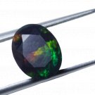 1 Pcs. Of Natural Australian Black Opal Oval Faceted 10x8mmloose gemstone. | OW_03041