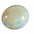 1 Pcs. Of Natural Australian White Opal Oval Cabochon 14x13mmloose gemstone. | OW_03229