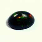 1 Pcs. Of Natural Ethiopian Black Opal Oval Cabochon 10.5x7.5mmloose gemstone. | OW_03268