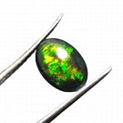 1 Pcs. Of Natural Ethiopian Black Opal Oval Cabochon 10x6mmloose gemstone. | OW_03276