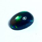 1 Pcs. Of Natural Ethiopian Black Opal Oval Cabochon 11.5x8mmloose gemstone. | OW_03295