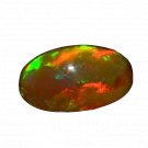 1 Pcs. Of Natural Ethiopian Black Opal Oval Cabochon 11x6.4mmloose gemstone. | OW_03299