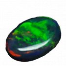 1 Pcs. Of Natural Ethiopian Black Opal Oval Cabochon 11x8mmloose gemstone. | OW_03303