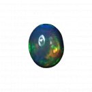 1 Pcs. Of Natural Ethiopian Black Opal Oval Cabochon 11x9mmloose gemstone. | OW_03310