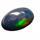 1 Pcs. Of Natural Ethiopian Black Opal Oval Cabochon 11x9mmloose gemstone. | OW_03315