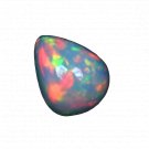 1 Pcs. Of Natural Ethiopian Black Opal Pear Cabochon 11x9mmloose gemstone. | OW_03317