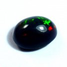 1 Pcs. Of Natural Ethiopian Black Opal Oval Cabochon 12x10mmloose gemstone. | OW_03322