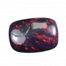 1 Pcs. Of Natural Ethiopian Black Opal baguette Cabochon 12x7mmloose gemstone. | OW_03339