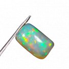1 Pcs. Of Natural Ethiopian Black Opal Baguette Cabochon 12x8mmloose gemstone. | OW_03342