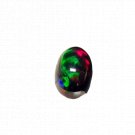 1 Pcs. Of Natural Ethiopian Black Opal Oval Cabochon 12x8mmloose gemstone. | OW_03343