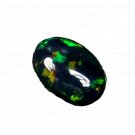 1 Pcs. Of Natural Ethiopian Black Opal Oval Cabochon 12x8mmloose gemstone. | OW_03344