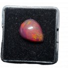 1 Pcs. Of Natural Ethiopian Black Opal Pear Cabochon 13x10.5mmloose gemstone. | OW_03368