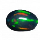 1 Pcs. Of Natural Ethiopian Black Opal Oval Cabochon 13x9mmloose gemstone. | OW_03385