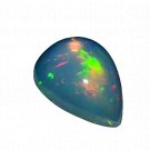 1 Pcs. Of Natural Ethiopian Black Opal Pear Cabochon 13x9mmloose gemstone. | OW_03391