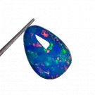 1 Pcs. Of Natural Ethiopian Black Opal Pear Cabochon 13x9mmloose gemstone. | OW_03394
