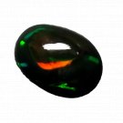 1 Pcs. Of Natural Ethiopian Black Opal Oval Cabochon 14x10mmloose gemstone. | OW_03399