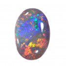 1 Pcs. Of Natural Ethiopian Black Opal Oval Cabochon 14x9mmloose gemstone. | OW_03412