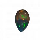 1 Pcs. Of Natural Ethiopian Black Opal Pear Cabochon 15.5x10mmloose gemstone. | OW_03416