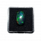 1 Pcs. Of Natural Ethiopian Black Opal Oval Cabochon 15x9.5mmloose gemstone. | OW_03430