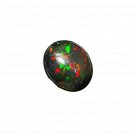 1 Pcs. Of Natural Ethiopian Black Opal Oval Cabochon 16x13.5mmloose gemstone. | OW_03448
