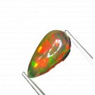 1 Pcs. Of Natural Ethiopian Black Opal Pear Cabochon 16x8mmloose gemstone. | OW_03453