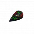 1 Pcs. Of Natural Ethiopian Black Opal Pear Cabochon 16x9mmloose gemstone. | OW_03455