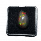 1 Pcs. Of Natural Ethiopian Black Opal Pear Cabochon 17x11.6mmloose gemstone. | OW_03467