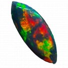 1 Pcs. Of Natural Ethiopian Black Opal Oval Cabochon 17x7mmloose gemstone. | OW_03472