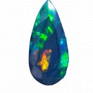 1 Pcs. Of Natural Ethiopian Black Opal Pear Cabochon 17x8mmloose gemstone. | OW_03473