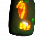1 Pcs. Of Natural Ethiopian Black Opal baguette Cabochon 18x11mmloose gemstone. | OW_03479
