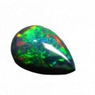 1 Pcs. Of Natural Ethiopian Black Opal Pear Cabochon 18x12mmloose gemstone. | OW_03481