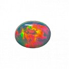 1 Pcs. Of Natural Ethiopian Black Opal Oval Cabochon 18x14mmloose gemstone. | OW_03484